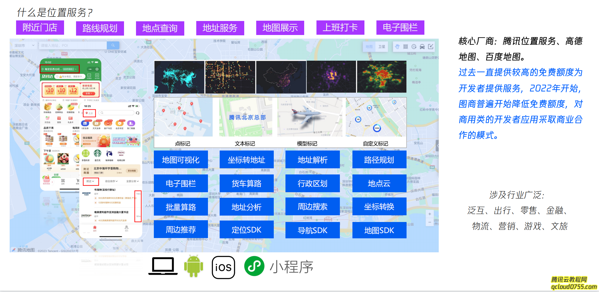 腾讯地图已然商业化需要购买授权的请看过来优惠多多